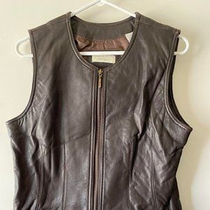 Lord & Taylor Leather Vest Small